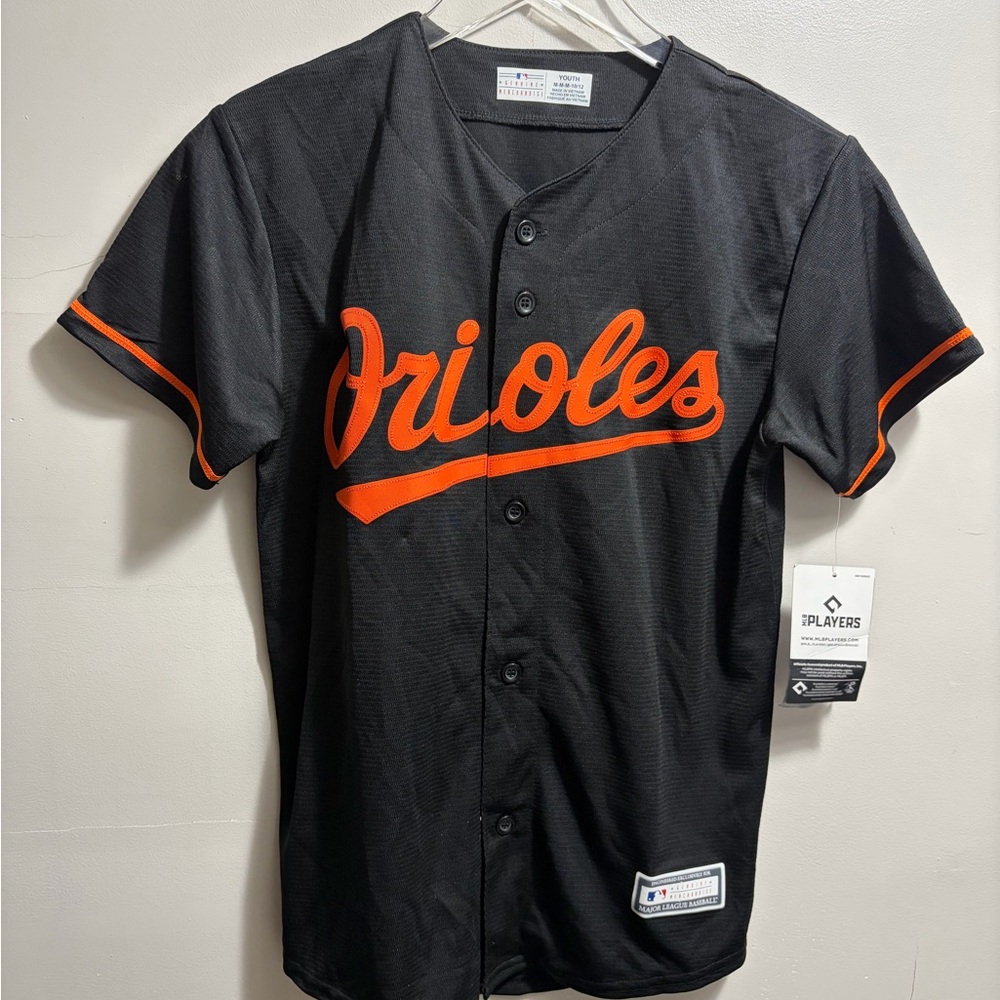 MLB Black and Orange Orioles Fan Jersey